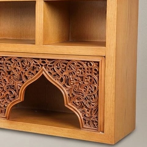 Hand-carved beech wood specimen