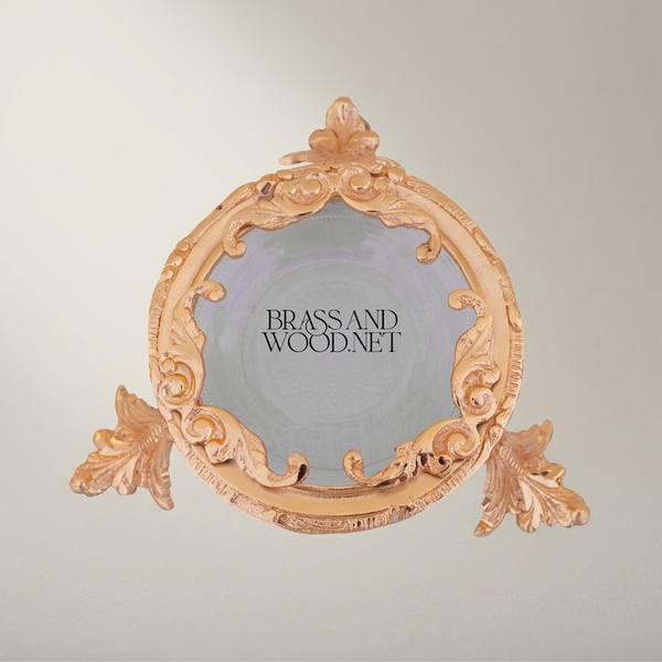 Rococo Brass Ashtray with Acanthus Frame & Ornate Leaf Feet — handcrafted by Brass & Wood