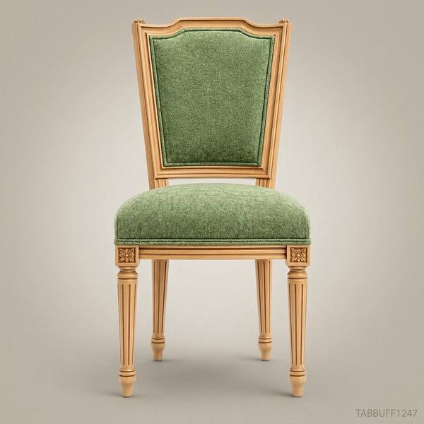 Brass & Wood Upholstered Dining Chair — handcrafted by Brass & Wood