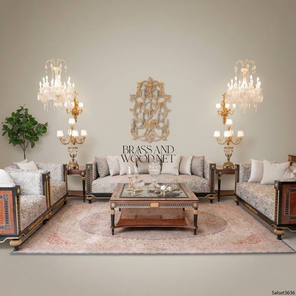 Empire Gilt Heritage Complete Salon Set — handcrafted by Brass & Wood