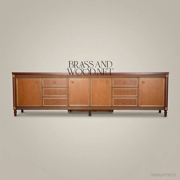 Imperial Brass & Wood Dining Buffet — handcrafted by Brass & Wood