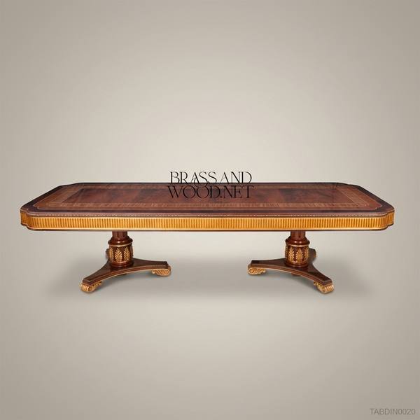 Imperial Pedestal Dining Table — handcrafted by Brass & Wood